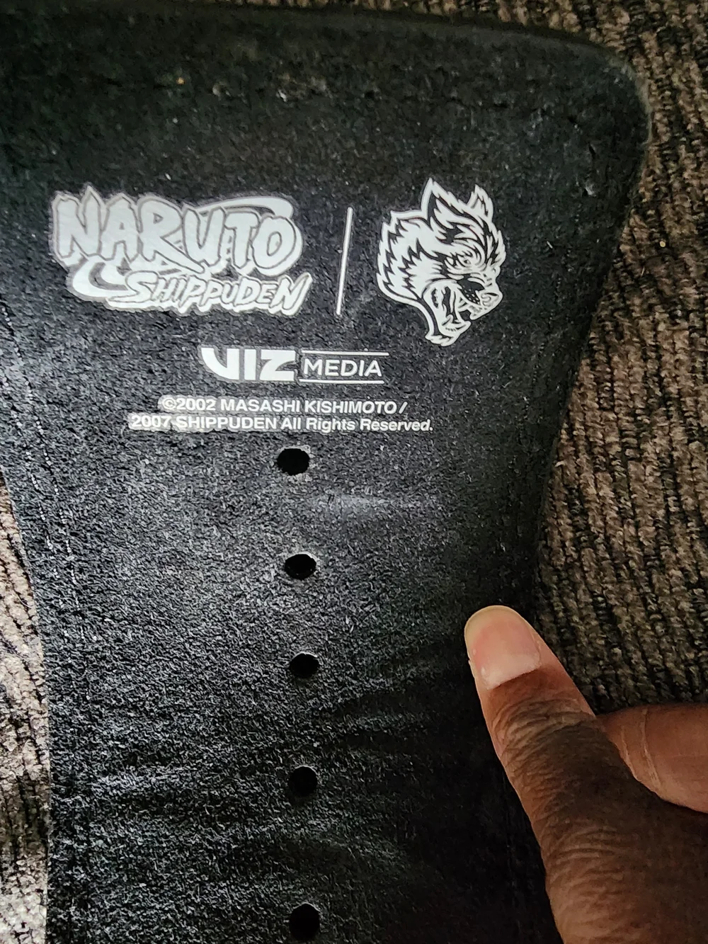 Darc Sport Naruto Black Weightlifting Belt with White Wolf Graphic - Small